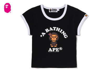 BAPE BABY LISA 大學短版T恤