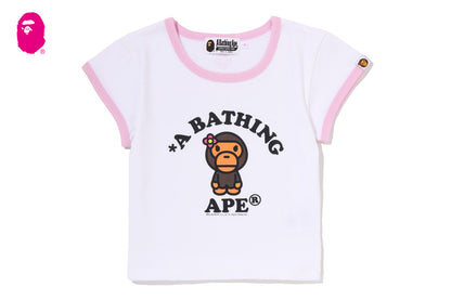 BAPE BABY LISA 大學短版T恤