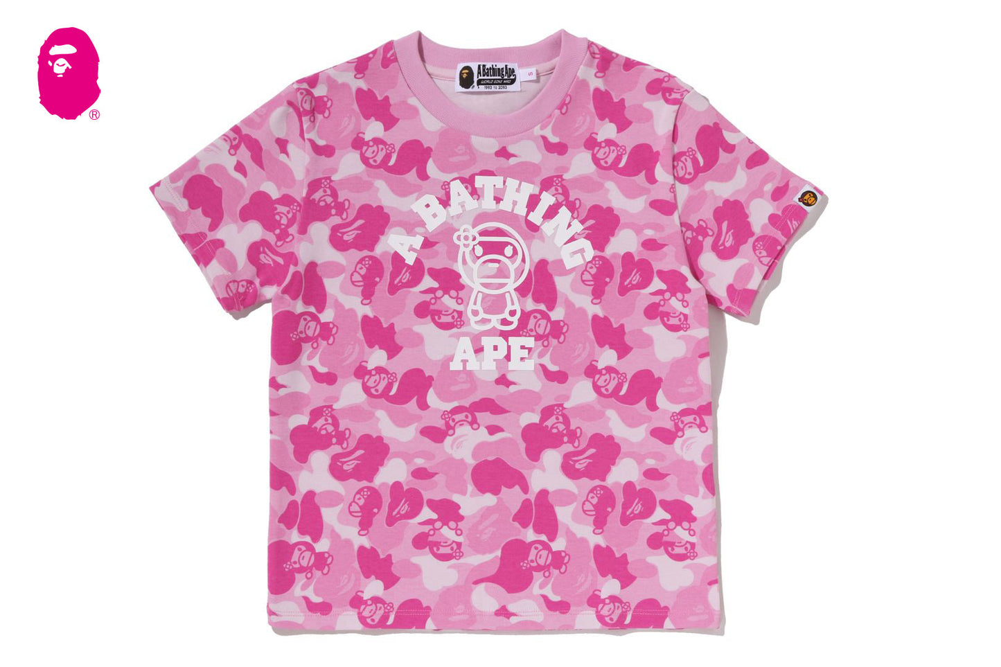 BAPE BABY LISA ABC CAMO COLLEGE MINI TEE