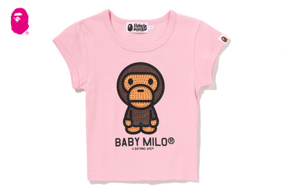 BAPE BABY MILO CRYSTAL STONE CROPPED TEE