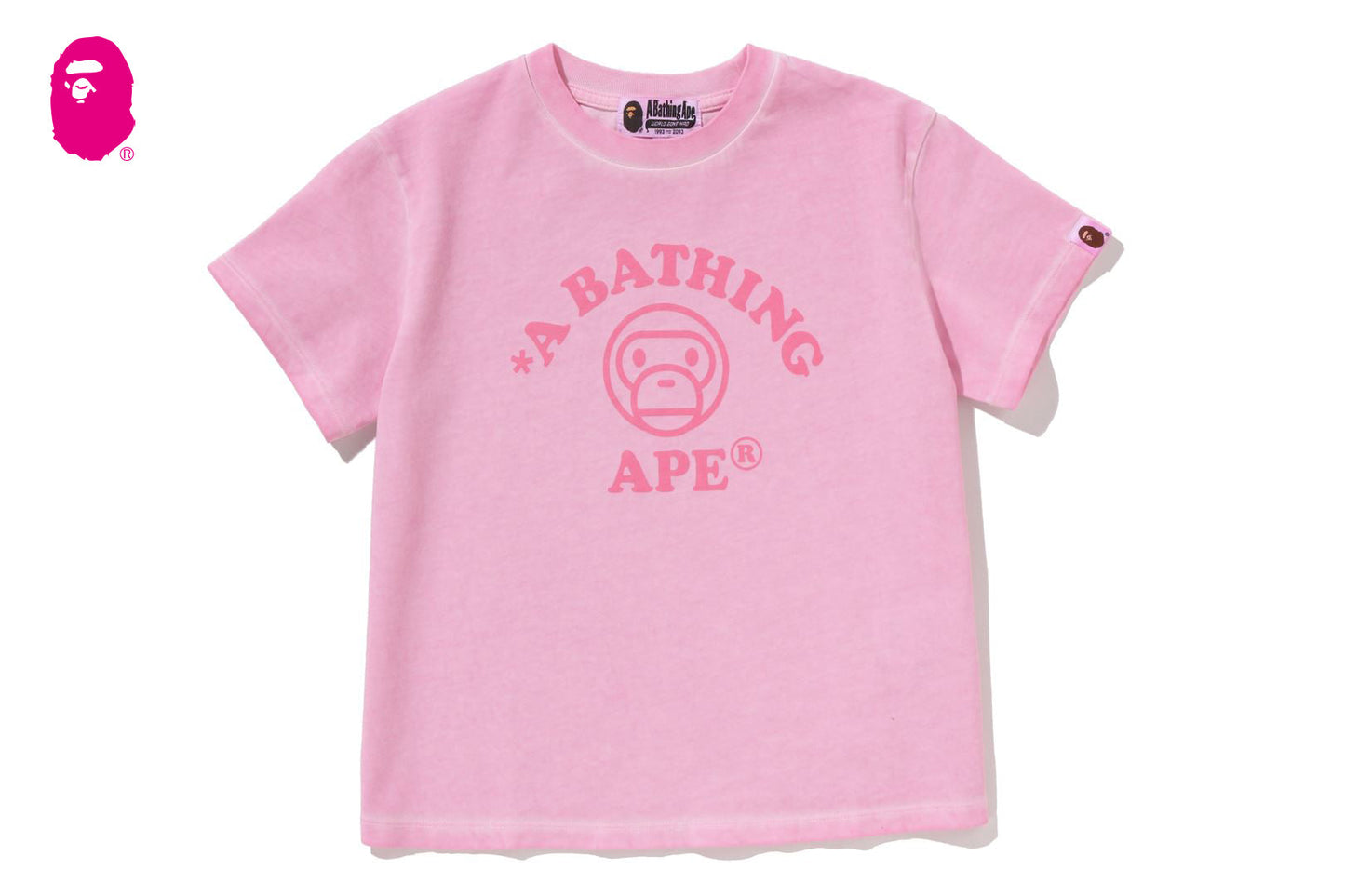 BAPE BABY MILO 漂白染色迷你T恤