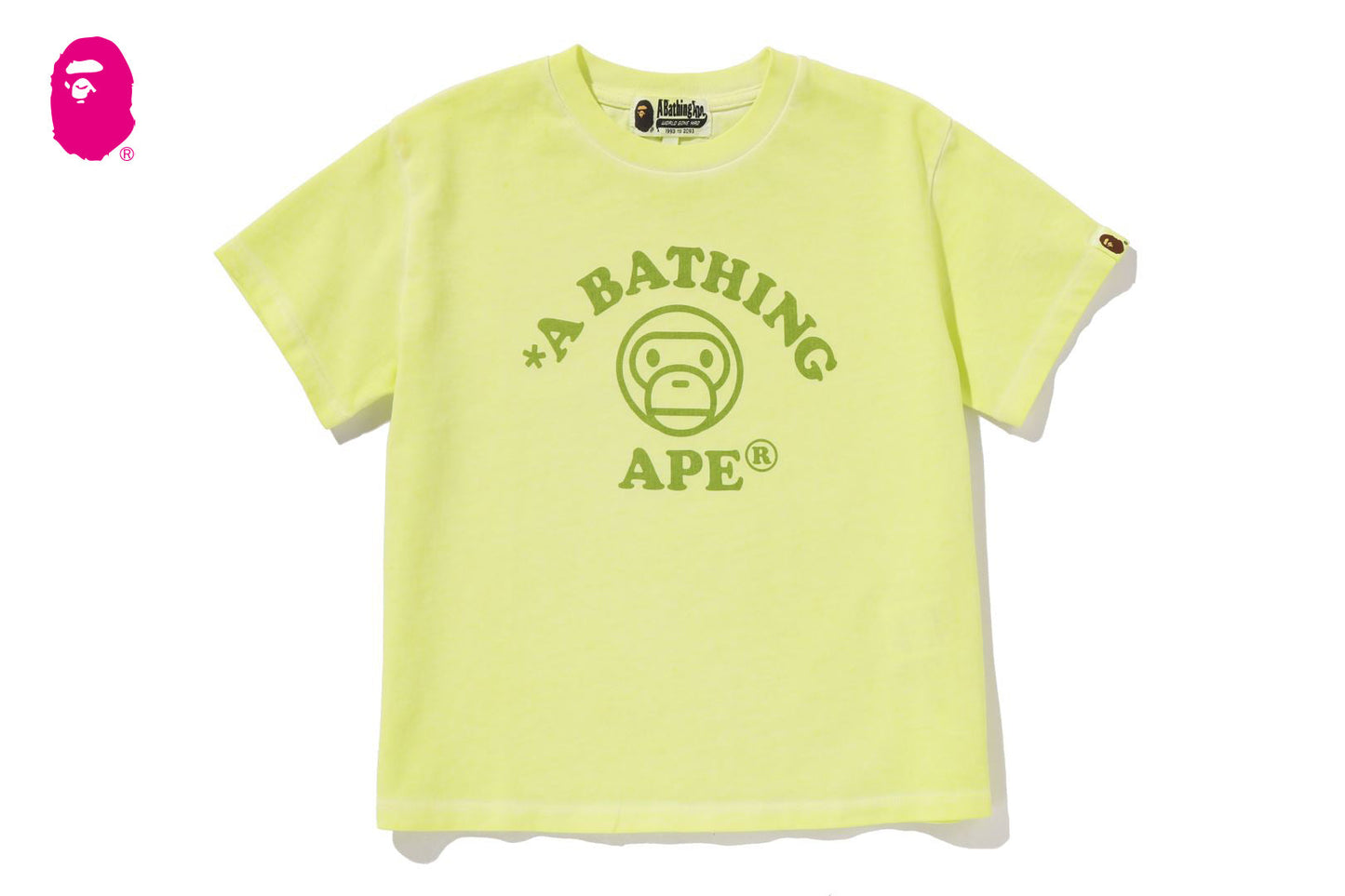 BAPE BABY MILO 漂白染色迷你T恤