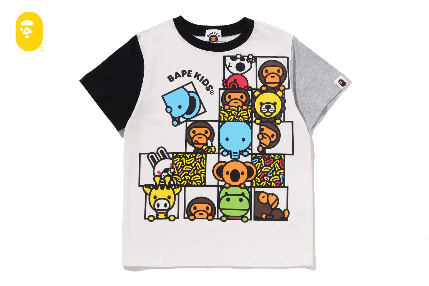 BAPE BABY MILO FRIENDS BLOCK TEE