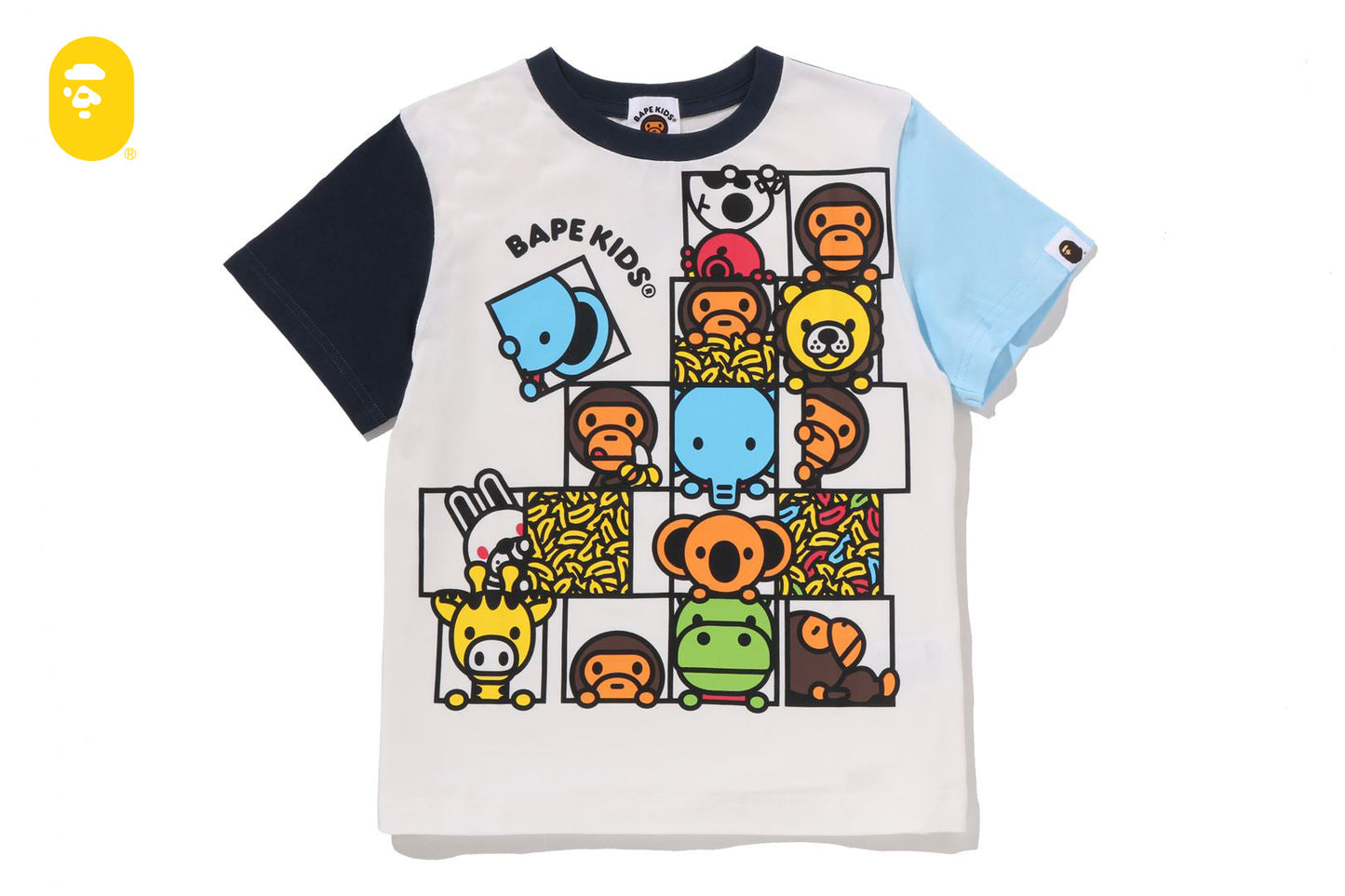 BAPE BABY MILO FRIENDS BLOCK TEE