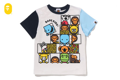 BAPE BABY MILO FRIENDS BLOCK TEE