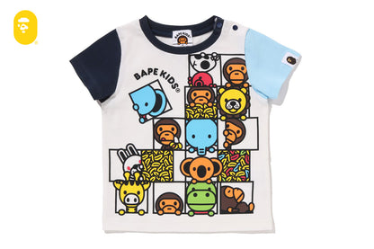 BAPE BABY MILO FRIENDS BLOCK TEE