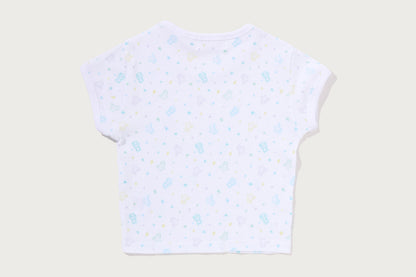BAPE LISA MILO STA PATTERN ONE POINT CROPPED TEE