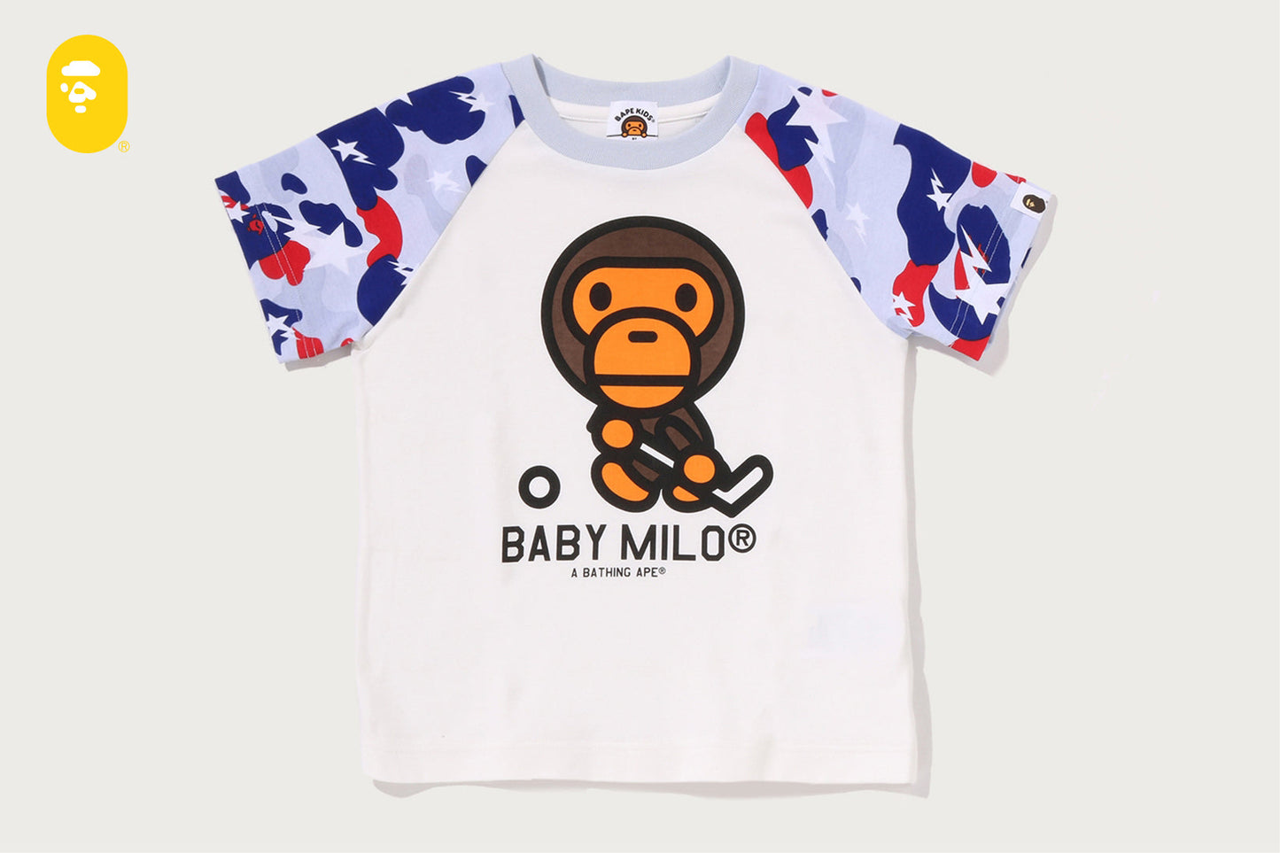 BAPE STA STRIKE CAMO BABY MILO HOCKEY TEE