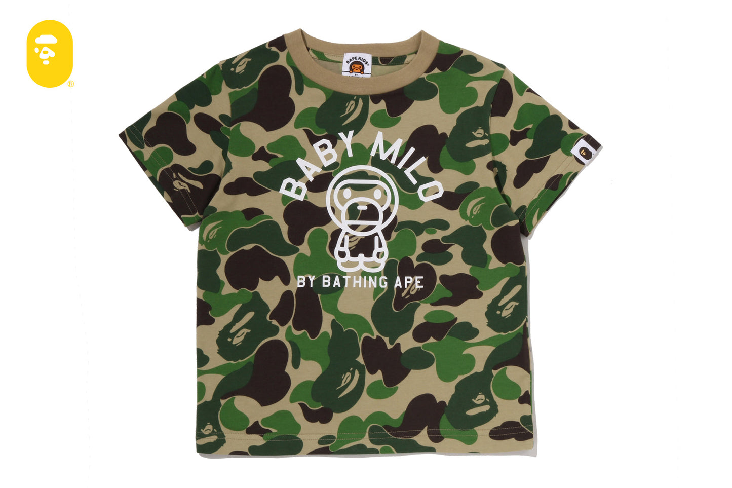 BAPE ABC CAMO BABY MILO COLLEGE TEE