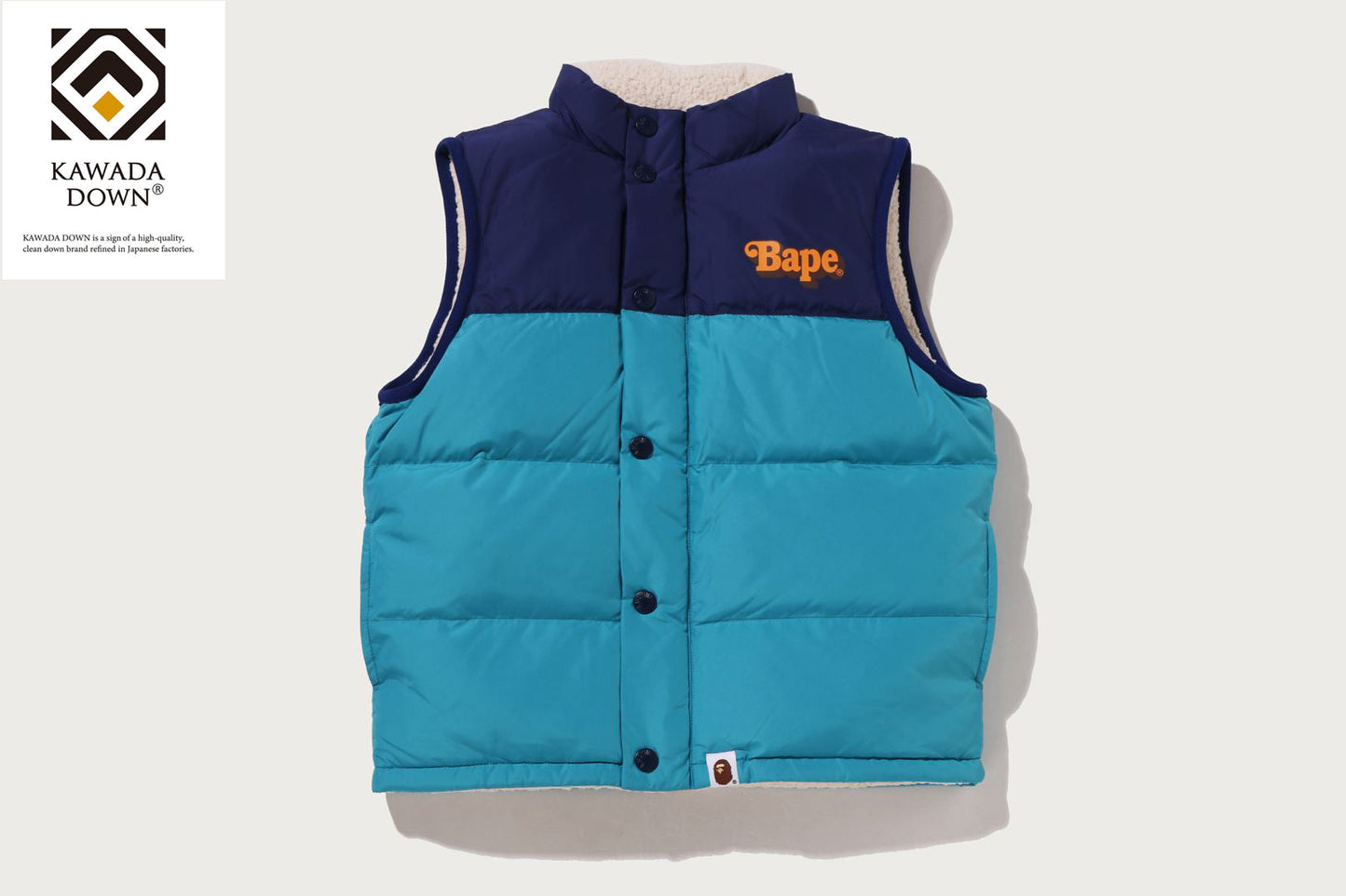 BAPE BABY MILO REVERSIBLE DOWN VEST