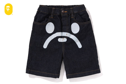 BAPE MILO FACE 10 OZ 伸縮牛仔短褲