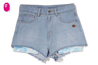 BAPE BABY LISA ONE POINT DENIM SHORTS