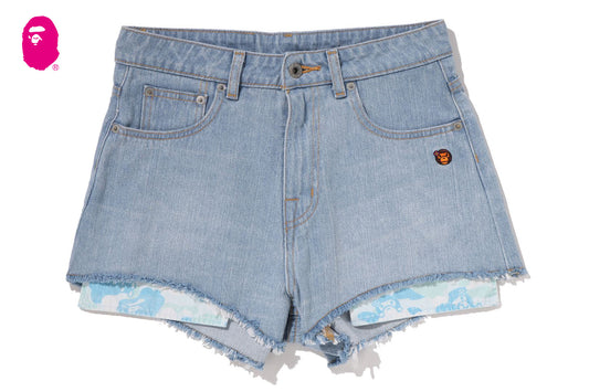 BAPE BABY LISA ONE POINT DENIM SHORTS