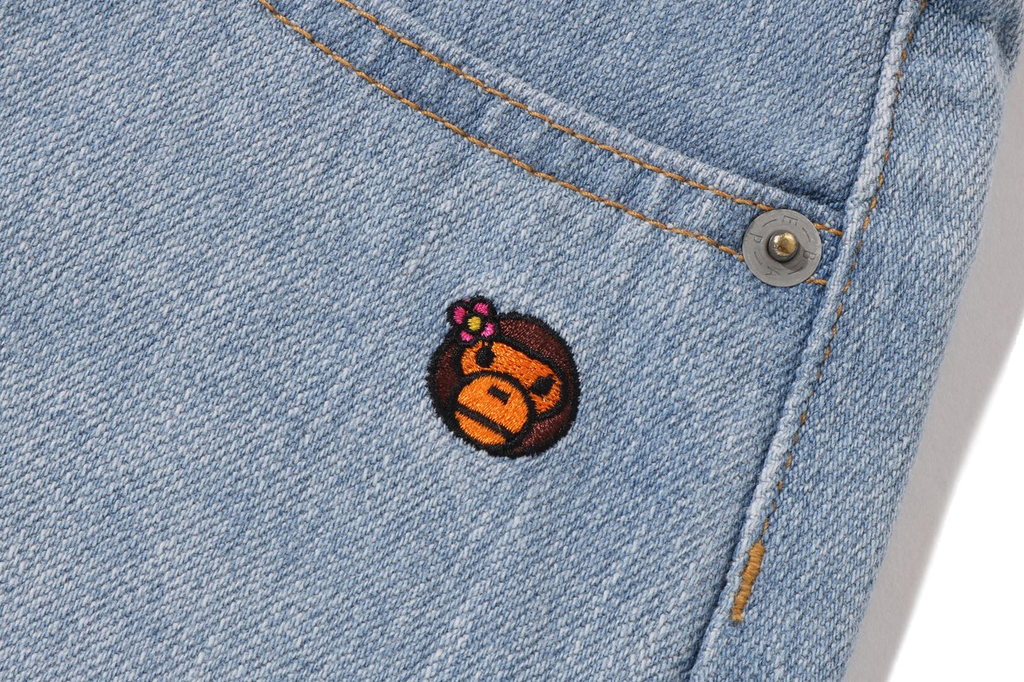 BAPE BABY LISA ONE POINT DENIM SHORTS
