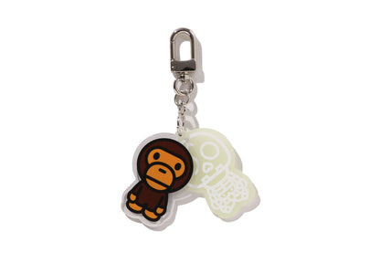 BAPE BABY MILO SKULL ACRYLIC KEYCHAIN