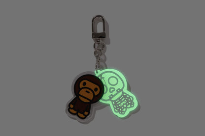 BAPE BABY MILO SKULL ACRYLIC KEYCHAIN