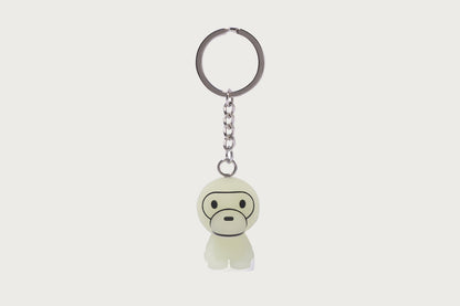 BAPE GLOW IN THE DARK BABY MILO 鑰匙圈