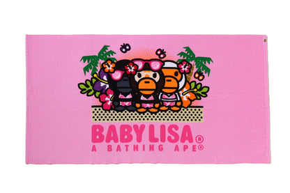 BAPE BEACH SUMMER LISA 女孩沙灘毛巾