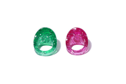 BAPE BABY MILO GLITTER ACRYLIC RING SET