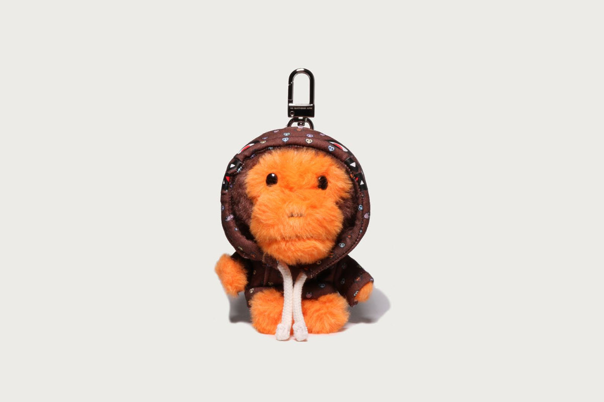 BAPE MILOGRAM SWEETS PATTERN HOODIE BABY MILO FUR DOLL KEY CHAIN