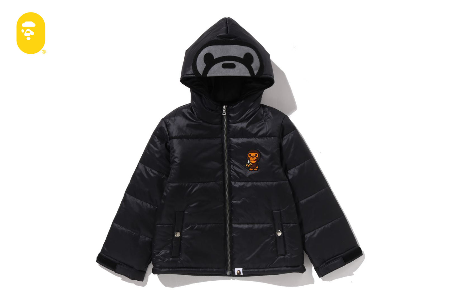 BAPE BABY MILO PATCH 中綿連帽外套
