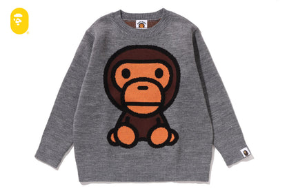 BAPE BABY MILO 圖案針織毛衣