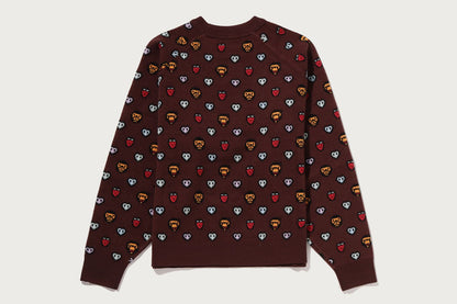 BAPE MILOGRAM SWEETS PATTERN OVERSIZED SWEATER
