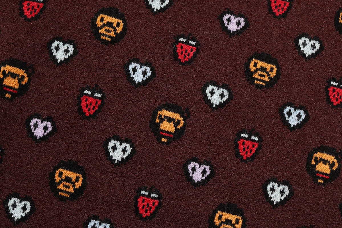 BAPE MILOGRAM SWEETS PATTERN OVERSIZED SWEATER