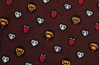 BAPE MILOGRAM SWEETS PATTERN OVERSIZED SWEATER