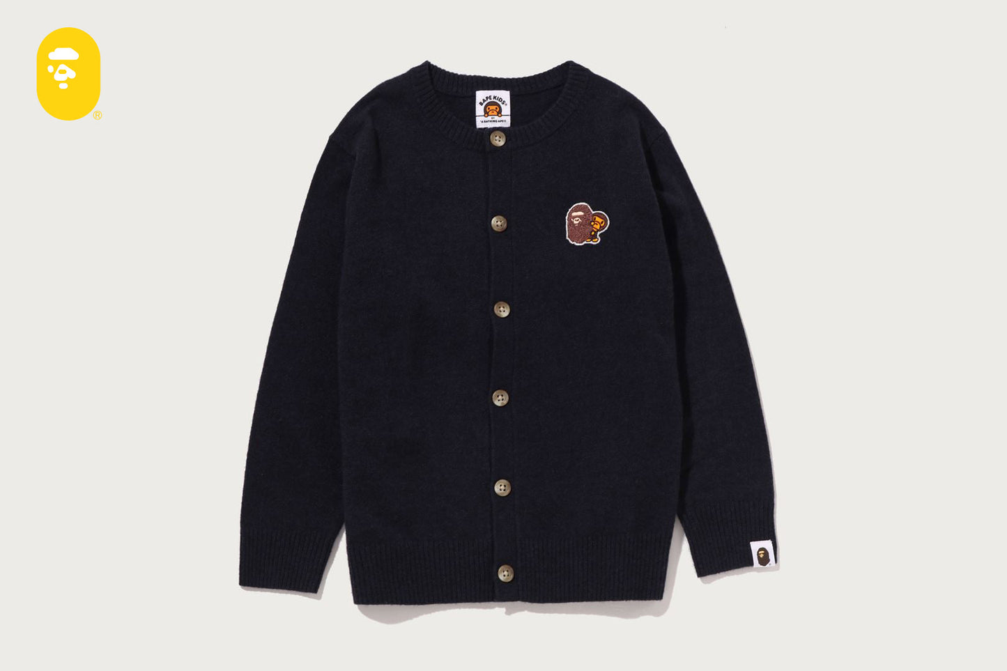 BAPE APE & MILO ONE POINT CARDIGAN