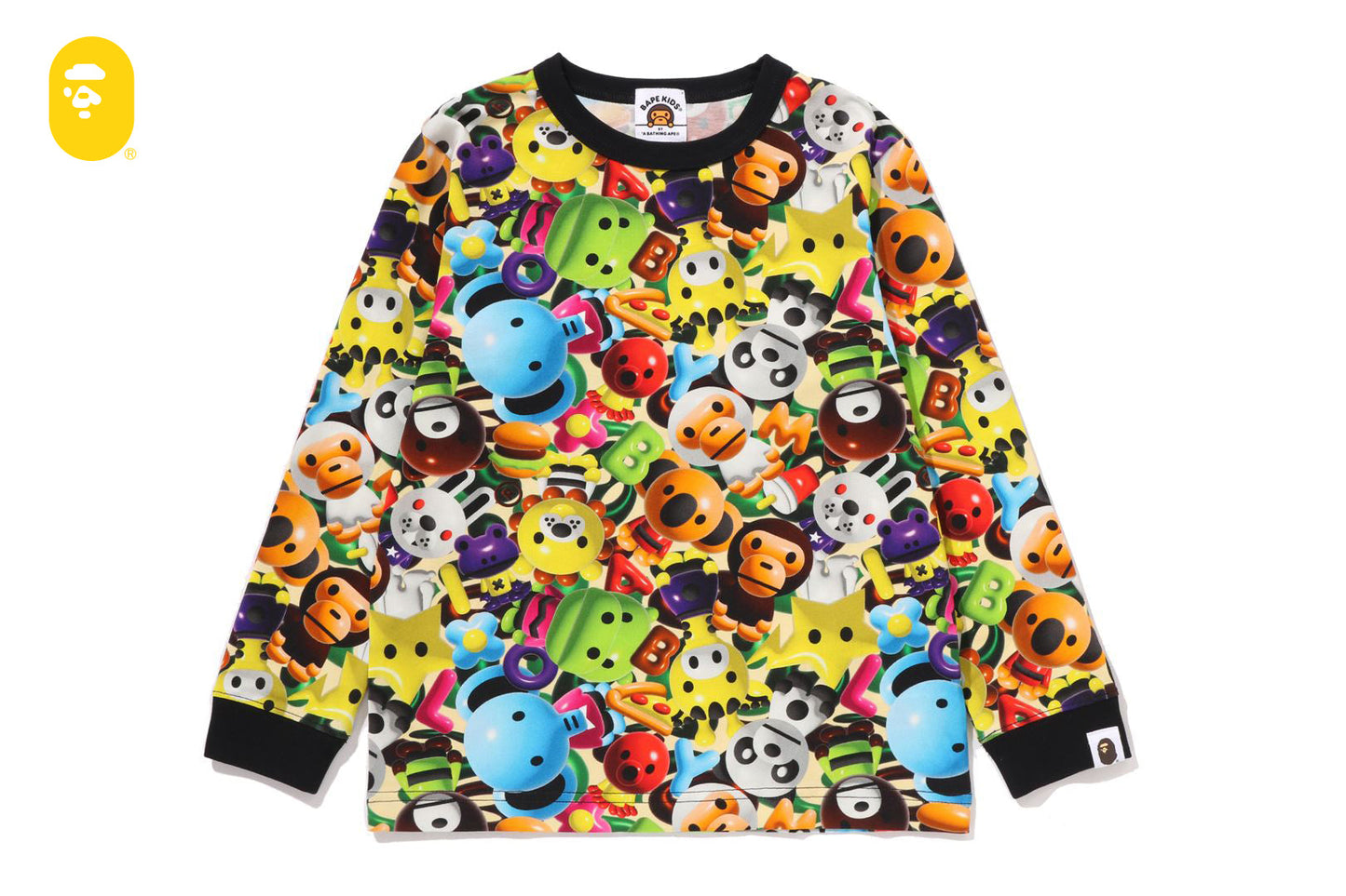 BAPE 3D MILO ALL FRIENDS 長袖T恤