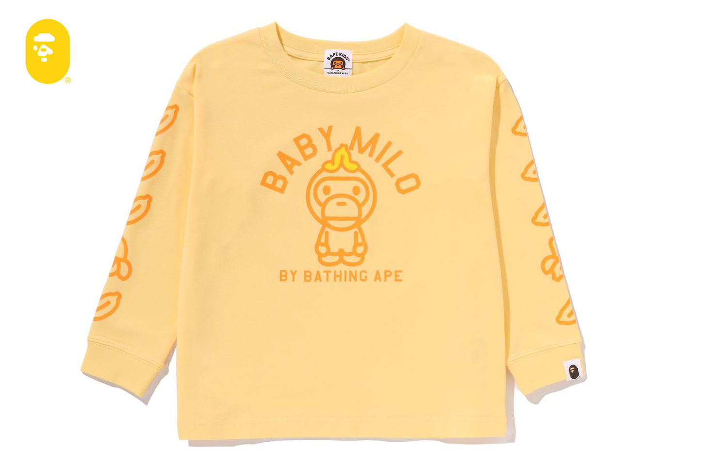BAPE BABY MILO BANANA 寬鬆版長袖T恤