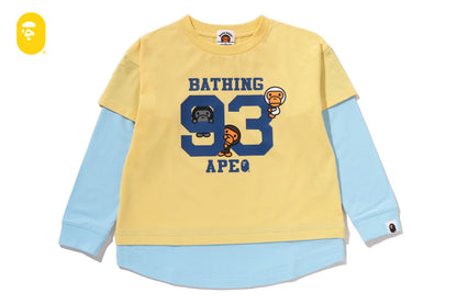 BAPE BABY MILO 層次寬鬆長袖T恤