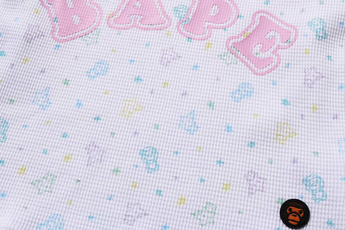 BAPE LISA MILO STA PATTERN 瓦夫薄長袖T恤