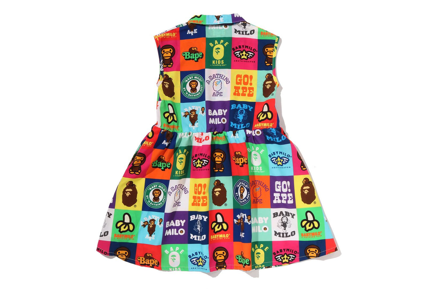 BAPE BABY MILO PATCHWORK 開襟襯衫裙