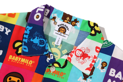 BAPE BABY MILO PATCHWORK 開襟襯衫裙