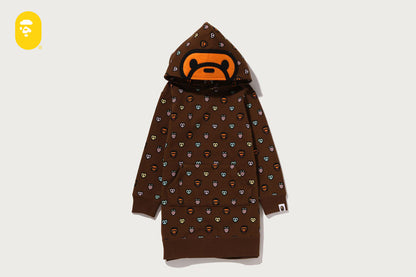 BAPE MILOGRAM SWEETS PATTERN HOODIE DRESS