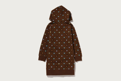 BAPE MILOGRAM SWEETS PATTERN HOODIE DRESS
