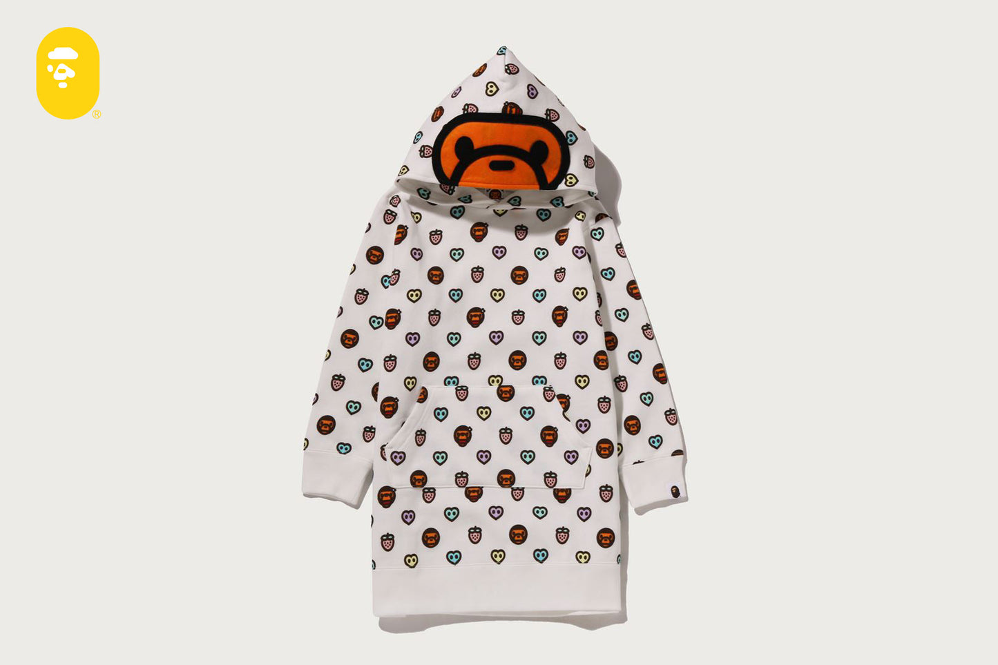 BAPE MILOGRAM SWEETS PATTERN HOODIE DRESS