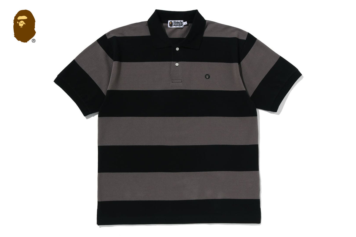 BAPE MILO ONE POINT STRIPE RELAXED FIT POLO
