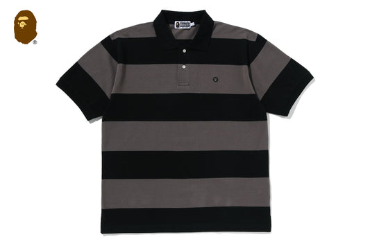 BAPE MILO ONE POINT STRIPE RELAXED FIT POLO