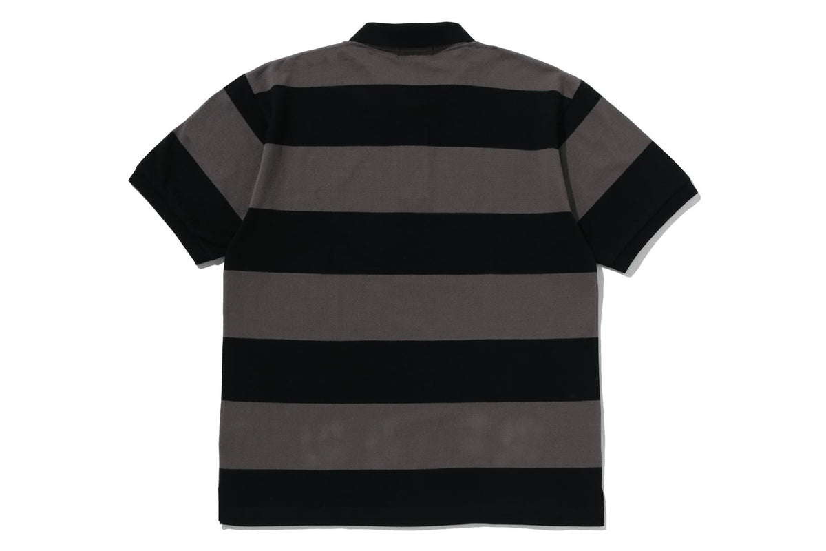 BAPE MILO ONE POINT STRIPE RELAXED FIT POLO