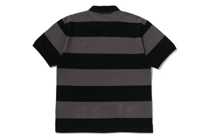 BAPE MILO ONE POINT STRIPE RELAXED FIT POLO