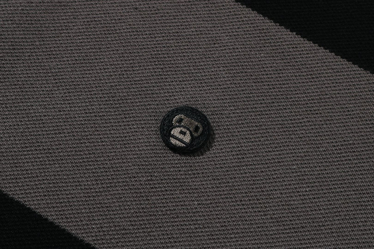 BAPE MILO ONE POINT STRIPE RELAXED FIT POLO