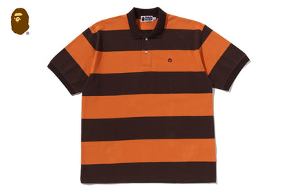 BAPE MILO ONE POINT STRIPE RELAXED FIT POLO