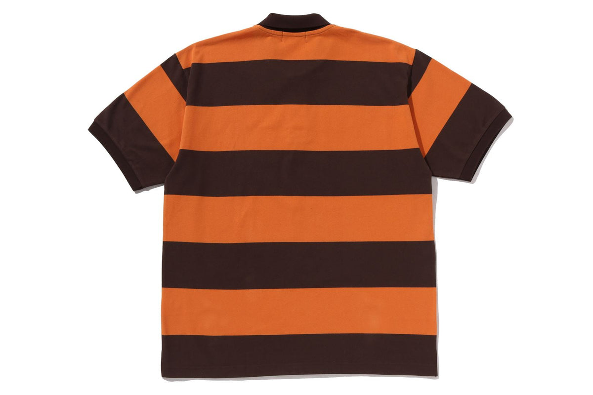 BAPE MILO ONE POINT STRIPE RELAXED FIT POLO