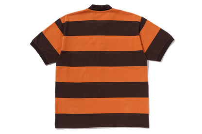 BAPE MILO ONE POINT STRIPE RELAXED FIT POLO