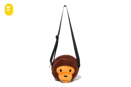 BAPE BABY MILO FACE 毛絨娃娃肩背包