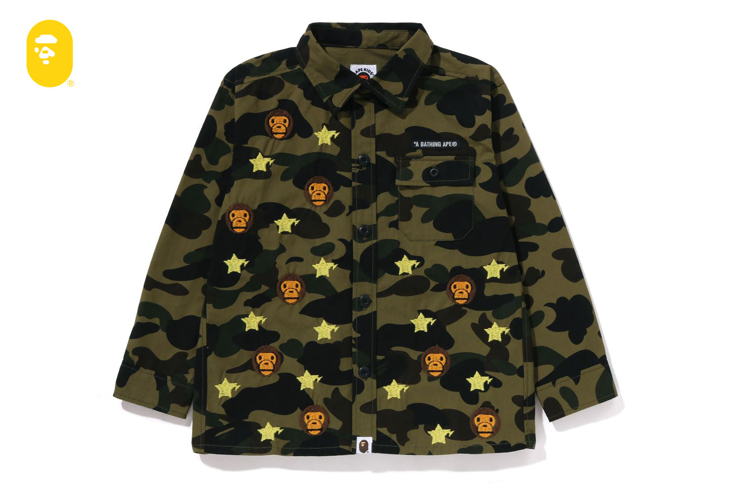 BAPE 1ST CAMO BABY MILO STA MILITARY SHIRT
