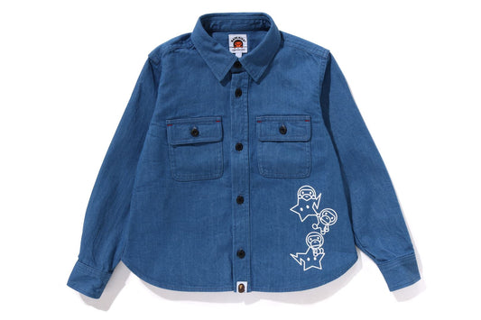 BAPE BABY MILO PATCH DENIM SHIRT